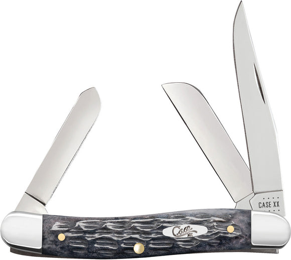 Case Cutlery Stockman Crandall Gray Bone Handle Carbon Pocket Knife 58413