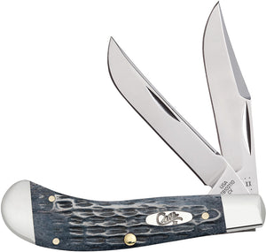 Case Cutlery Saddlehorn Crandall Pocket Knife Gray Bone Folding CV Blades 58417