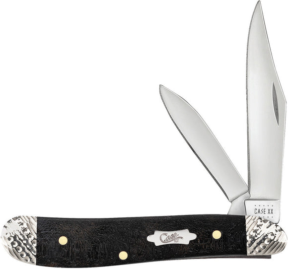 Case Cutlery Peanut Ebony Wood  7220ss Black Folding Pocket Knife 59674