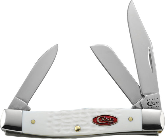 Case Cutlery Medium Stockman Sparxx Series 63032SS White Folding Knife 60184