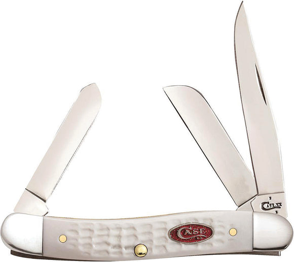 Case Cutlery XX Sparxx Medium Stockman White Handle Folding Blades Knife 60190