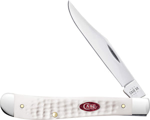 Case Cutlery Slimline Trapper White Jigged Bone Folding Stainless Pocket Knife 60194