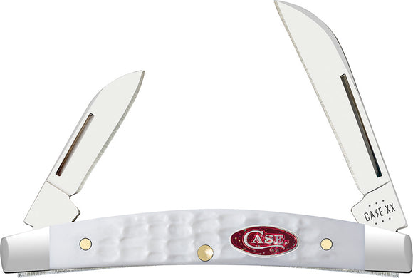 Case Cutlery Small Congress White Jigged Synthetic Folding Stainless Pocket Knife 60198