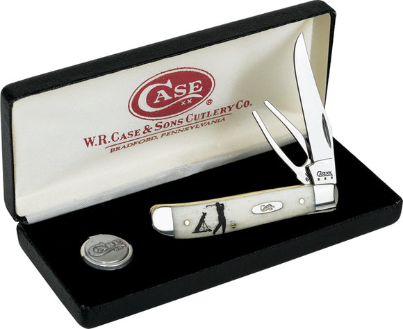 Case Cutlery XX Mini Trapper Golf Folding Pocket Knife Divot Tool Gift Set 6022