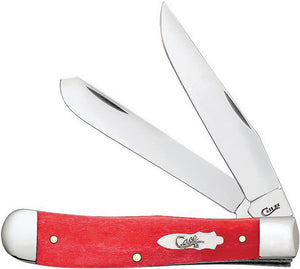 Case Cutlery Trapper Dark Red Bone Folding Pocket Knife 60541