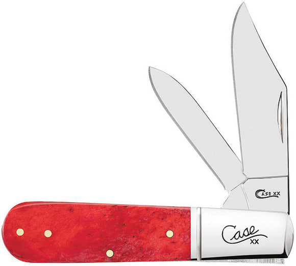 Case Cutlery Barlow Dark Red Smooth Bone Folding Pocket Knife 60543