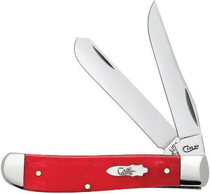 Case Cutlery Mini Trapper Dark Red Bone Folding Pocket Knife 60546