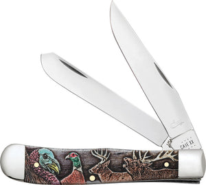 Case Cutlery Wild Game Series Trapper Pocket Knife Bone Folding Stainless 60585