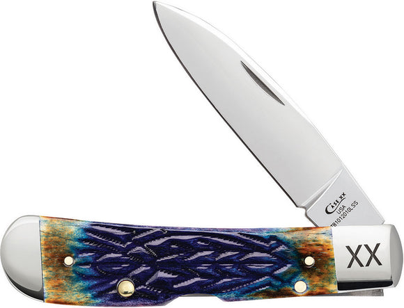 Case XX Cutlery Tribal Jigged Purple Bone Folding Pocket Knife 61800