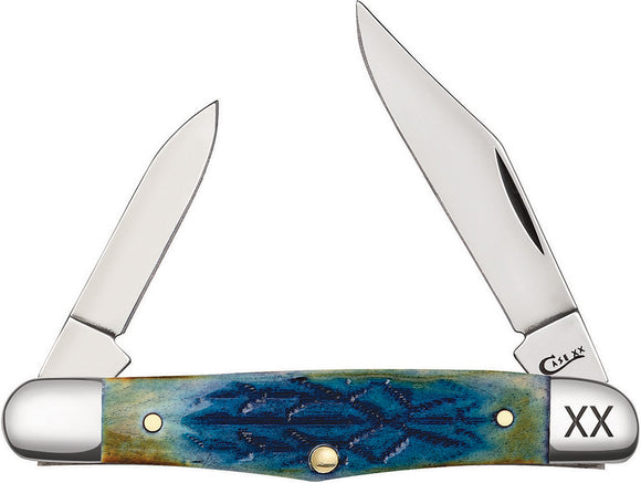 Case XX Cutlery Tribal Jigged Purple Bone 2-Blade Folding Pocket Knife 61805