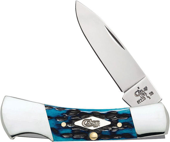 Case XX Ocean Blue Bone Lockback 61225L SS Stainless Folding Pocket Knife 63632