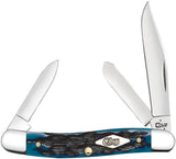 Case XX Stockman Ocean Blue Bone 63087 SS Stainless Folding Pocket Knife 63634