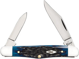 Case XX Half Whittler Ocean Blue Bone 6208 SS Stainless Folding Knife 63636