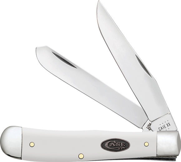 Case Cutlery Trapper White Smooth Synthetic Folding Stainless Pocket Knife 63960