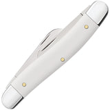 Case Cutlery Medium Stockman Folding Pocket Knife White Synthetic Steel 63961