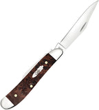 Case Cutlery Peanut Brown Maple Burl Wood Folding Stainless Pocket Knife 64059