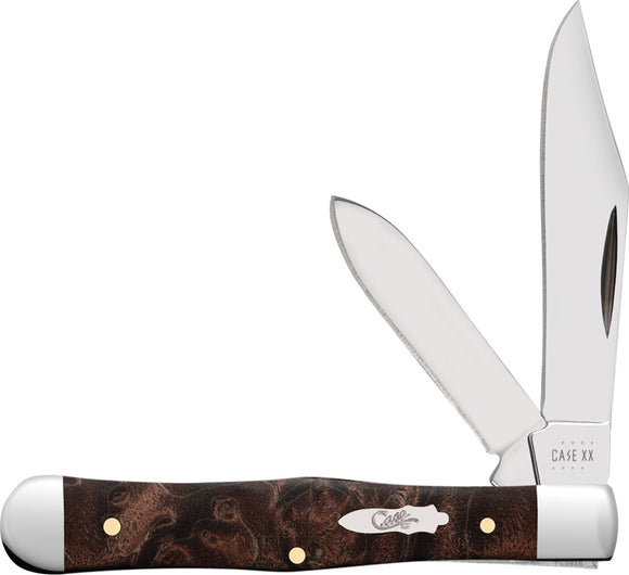 Case Cutlery Sm Swell Center Pocket Knife Slip-Joint Maple Wood Stainless 64061