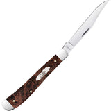 Case Cutlery Slimline Trapper Folding Pocket Knife Slip-Jt Wood Stainless 64063