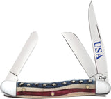 Case XX Patriotic Medium Stockman Embellished Smooth Folding Pocket Knife - 64136