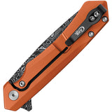 Case Cutlery Kinzua Framelock Orange Aluminum Folding S35VN Pocket Knife 64644