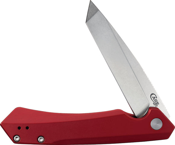Case Cutlery Kinzua Framelock Red Aluminum Folding S35VN Pocket Knife 64664