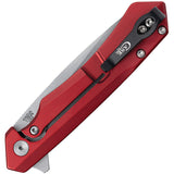 Case Cutlery Kinzua Framelock Red Aluminum Folding S35VN Pocket Knife 64664