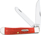 Case Cutlery XX Red Jigged Bone Handle Trapper Blades Folding Pocket Knife 646