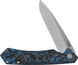 Case Cutlery Kinzua Framelock Blue CF & Aluminum Folding S35VN Knife 64803