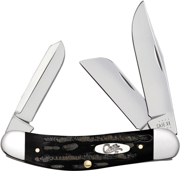 Case Cutlery Sowbelly Jigged Black Buffalo tbbh339ss Folding Pocket Knife 65015