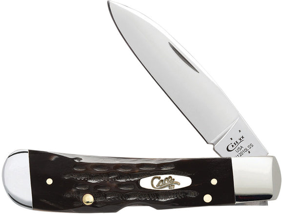 Case XX Tribal Lock Jigged Buffalo Horn Folding Pocket Knife TBBH12010L SS 65026