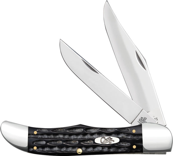 Case Cutlery Hunter Black Jigged Buffalo Horn Folding Stainless Pocket Knife 65030