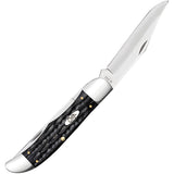 Case Cutlery Hunter Black Jigged Buffalo Horn Folding Stainless Pocket Knife 65030