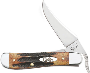 Case Cutlery XX Burnt Brown Stag Bone Handle Russlock Folding Pocket Knife 65303