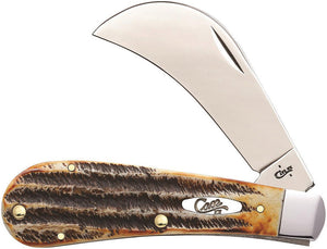 Case Cutlery XX Hawkbill 6.5 Bonestag Handle Stainless Folding Blade Knife 65309