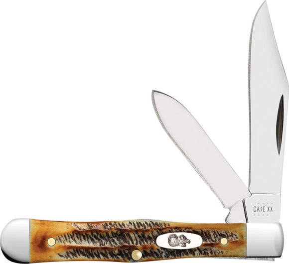 Case Cutlery Swell Center Pocket Knife Slip-Joint Bonestag Stainless 65326