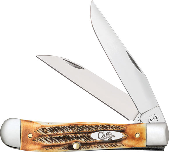 Case Cutlery Trapper 6.5 Brown Folding Stainless Steel Pocket Knife 65329