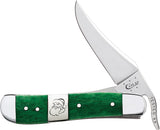 Case Cutlery XX Christmas Santa Green Bone Russlock Folding Pocket Knife 65587