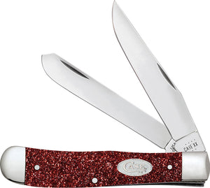 Case Cutlery Trapper Pocket Knife Ruby Stardust Kirinite Folding Stainless 67000