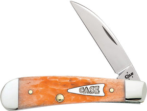 Case XX Sway Back Peach Jigged Bone Folding Pocket Knife TB61117 SS 67604