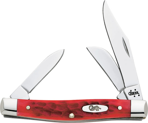 Case Cutlery XX Dark Red Jigged Bone Medium Stockman Folding Pocket Knife 6981
