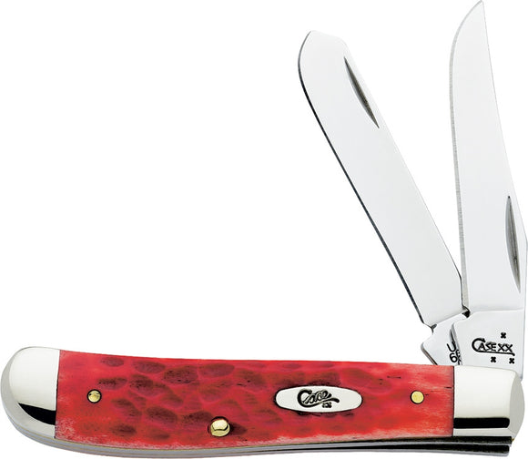 Case Cutlery XX Dark Red Bone Handle Mini Trapper Folding Pocket Knife 6983