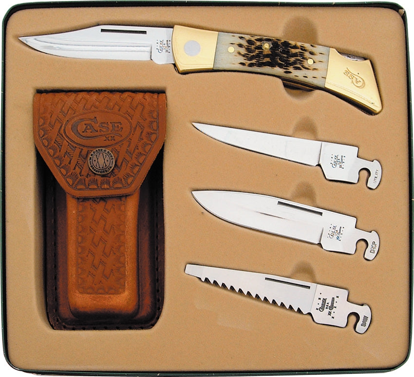Case XX 050 Changer Amber Bone Interchangeable Knife w Case XX 050 Changer Amber Bone Interchangeable Knife w
