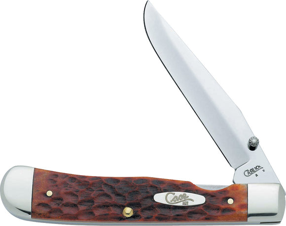Case Cutlery XX Nut-Brown Chestnut Bone Trapperlock Folding Blade Pocket Knife 7010