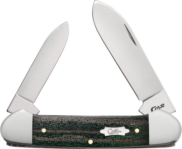 Case Cutlery Canoe Green Zebra Wood Stainless Pocket Folding Knife 70523