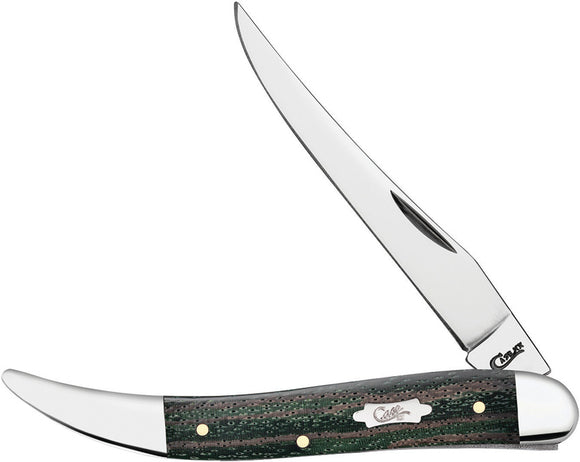 Case Cutlery Texas Green Zebra Wood Toothpick Folding Knife 70524