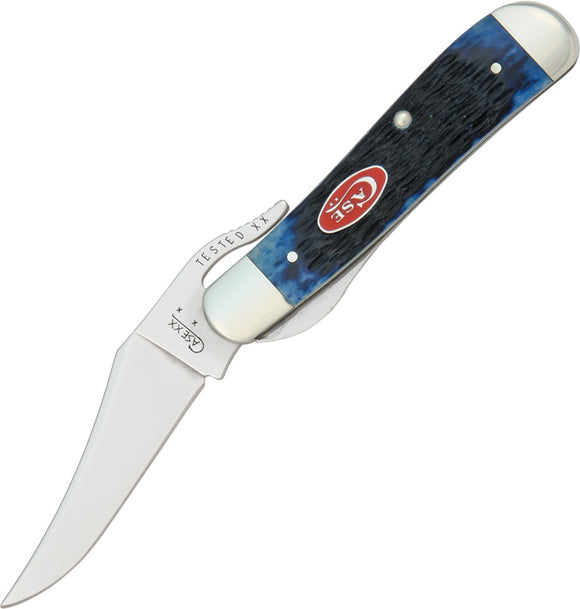 Case Cutlery XX Navy Blue Jigged Bone Handle Russlock Folding Pocket Knife 7057