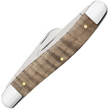 Case Cutlery Stockman Natural Curly Maple Folding Stainless Pocket Knife 71232