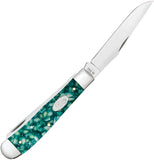 Case Cutlery Trapper SparXX Green Kirinite Folding Stainless Pocket Knife 71380