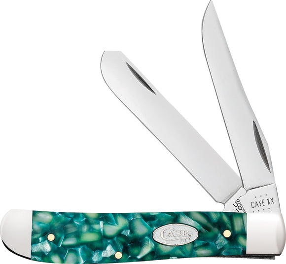 Case Cutlery Mini Trapper SparXX Green Kirinite Folding Stainless Knife 71381