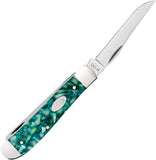 Case Cutlery Mini Trapper SparXX Green Kirinite Folding Stainless Knife 71381